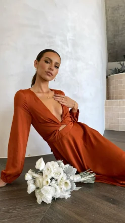 Starry Nights Dress - Rust