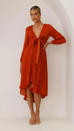 Starry Nights Dress - Rust