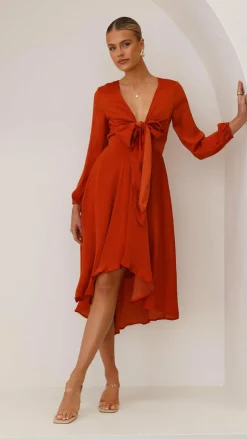 Starry Nights Dress - Rust