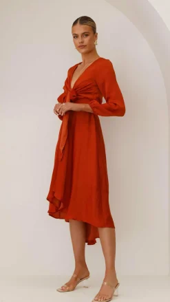 Starry Nights Dress - Rust