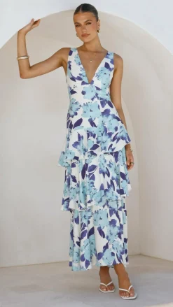 Stasie Maxi Dress - Blue Floral