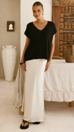 Stelaria Knit Top - Black