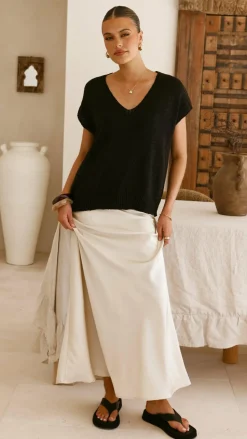 Stelaria Knit Top - Black