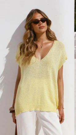 Stelaria Knit Top - Yellow