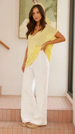 Stelaria Knit Top - Yellow