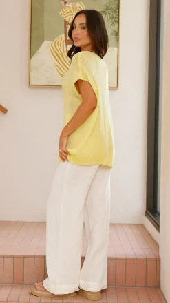 Stelaria Knit Top - Yellow