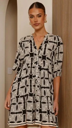 Tabitha Mini Dress - Cortana Print