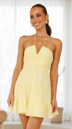 Taffeta Mini Dress - Yellow