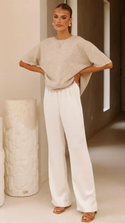 Tahlia Knit Top - Oatmeal