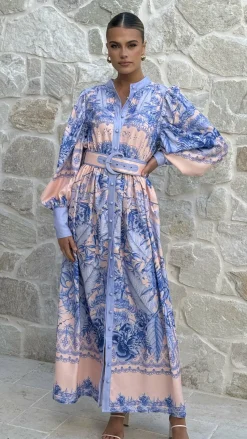 Taia Maxi Dress - Madeline Blue