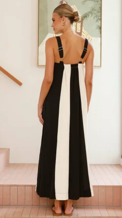 Talaith Maxi Dress - Black / Cream