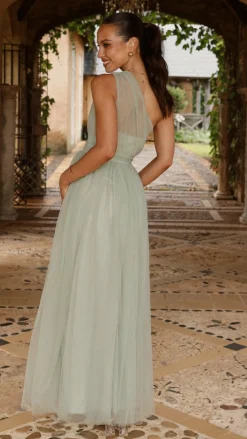 Talissa Tulle Maxi Dress - Sage
