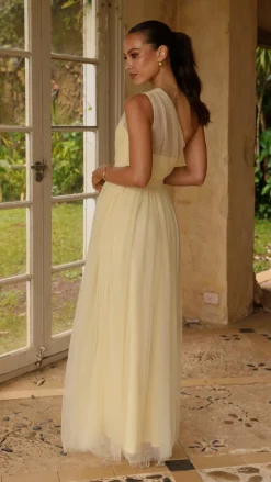Talissa Tulle Maxi Dress - Yellow