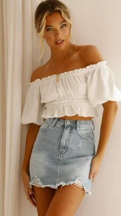 Tammy Mini Skirt - Light Denim