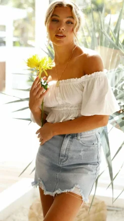 Tammy Mini Skirt - Light Denim