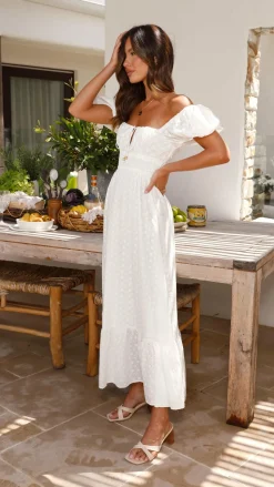 Tania Midi Dress - White