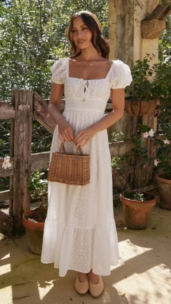 Tania Midi Dress - White