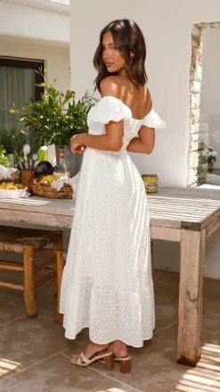 Tania Midi Dress - White