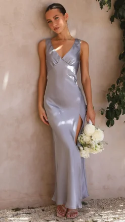 Taylor Maxi Dress - Steel Blue