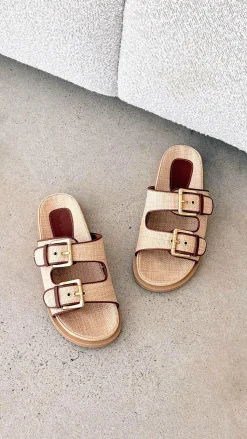 Tenzin Slides - Natural Raffia