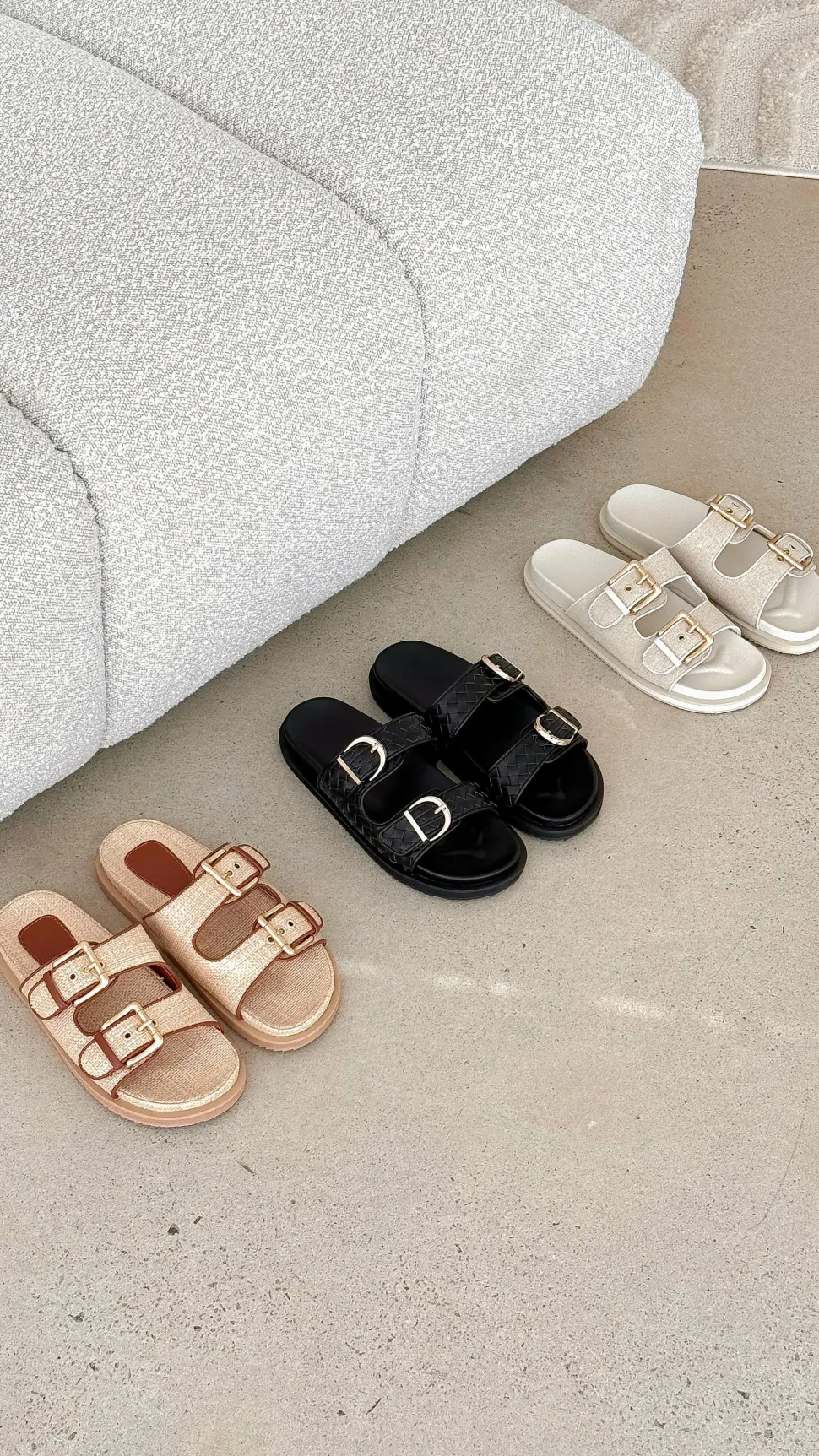 Tenzin Slides - Natural Raffia