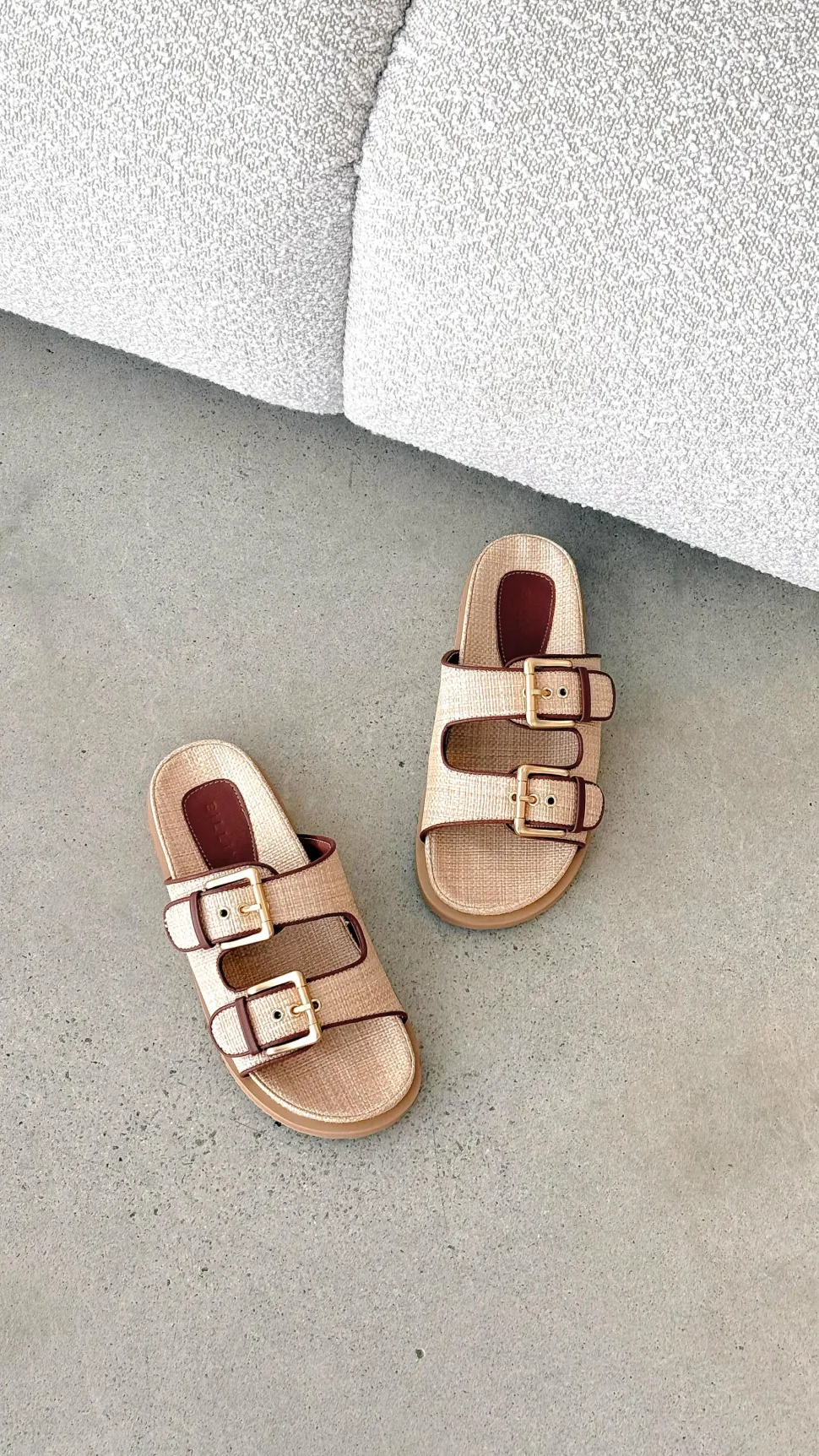 Tenzin Slides - Natural Raffia