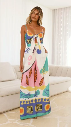 Teresa Jumpsuit - Blue/Pink