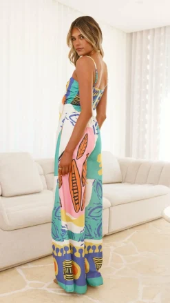 Teresa Jumpsuit - Blue/Pink