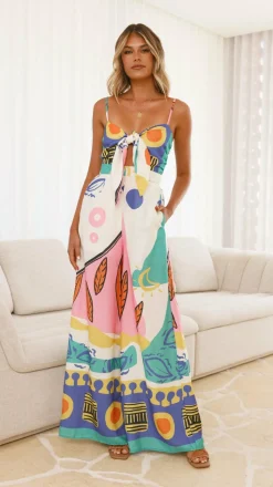 Teresa Jumpsuit - Blue/Pink