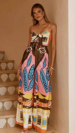 Teresa Jumpsuit - Brown/Orange