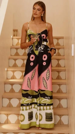 Teresa Jumpsuit - Green/Pink