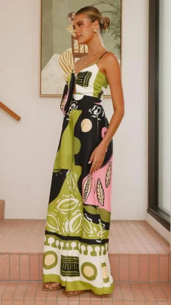 Teresa Jumpsuit - Green/Pink