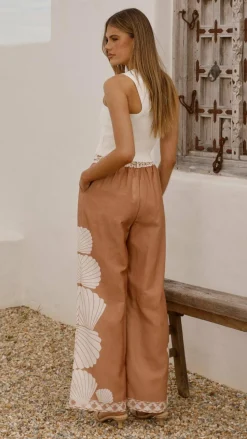 Tessa Wide Leg Pants - Siena