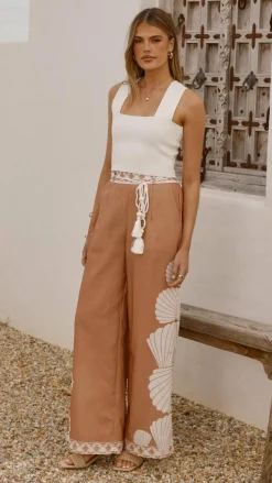 Tessa Wide Leg Pants - Siena