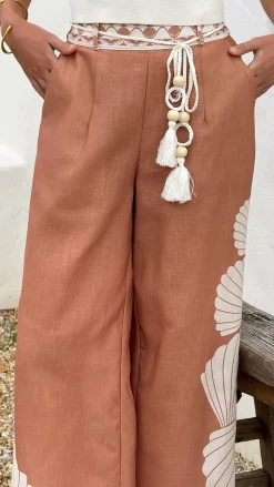 Tessa Wide Leg Pants - Siena