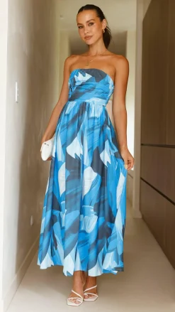 Tessah Maxi Dress - Blue Print
