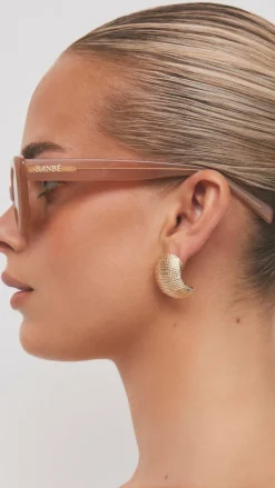 The Sweeney Sunglasses - Nude / Chocolate