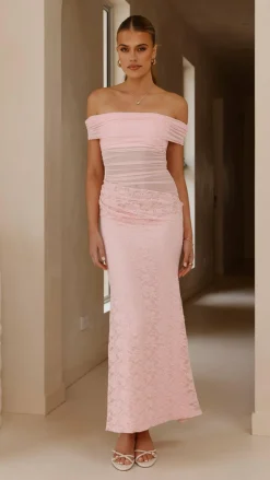 Tiarna Off The Shoulder Maxi Dress - Pink