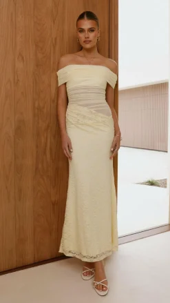 Tiarna Off The Shoulder Maxi Dress - Yellow