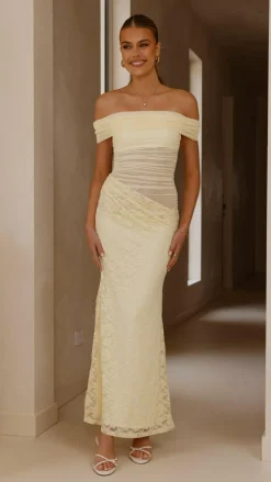 Tiarna Off The Shoulder Maxi Dress - Yellow