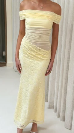 Tiarna Off The Shoulder Maxi Dress - Yellow