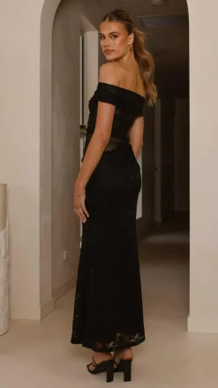 Tiarna Off The Shoulder Maxi Dress - Black