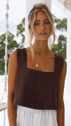 Tillie Crop Top - Chocolate