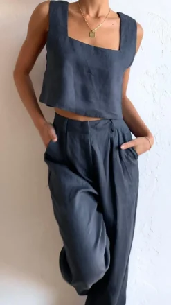 Tillie Crop Top - Ink