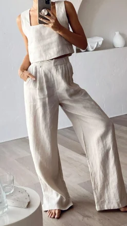 Tillie Crop Top - Oatmeal