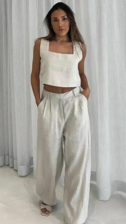 Tillie Crop Top - Oatmeal