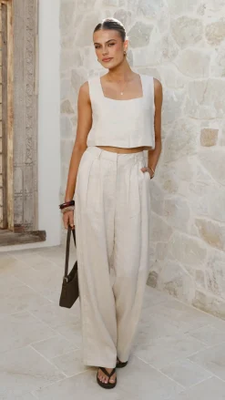 Tillie Crop Top - Oatmeal