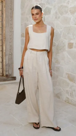 Tillie Crop Top - Oatmeal