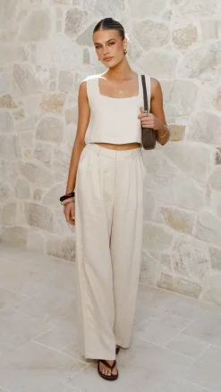 Tillie Crop Top - Oatmeal