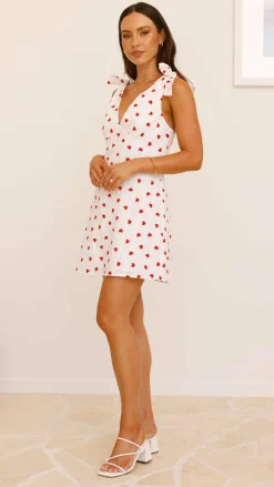 Tullie Mini Dress - Heart Print